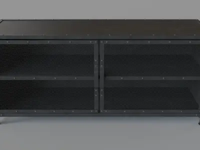 Hopper Media Console 3D model