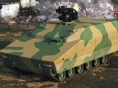  Next Gen Tracked Marine Assault Vehicle with Machine Gun 