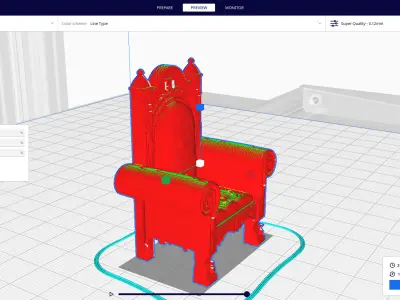 medieval chair 2 3D print model