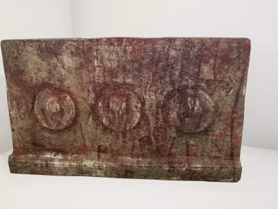 Ancient Wall Free low-poly 3D model