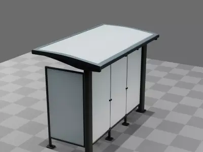 Bus Stop Shelter 3D model
