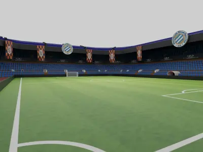 Montpellier Football Stadium Low-poly 3D model