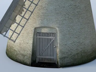 Basic run down grungy Windmill 3D model