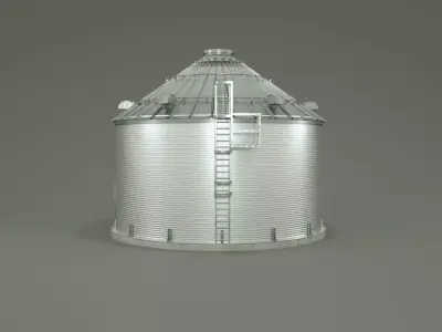Grain Silo 3D Model 3D model