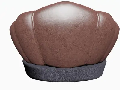 Luxury leather sofa Low-poly 3D model