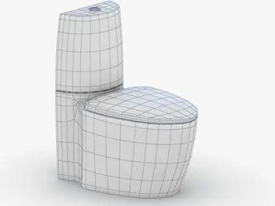 1534 - Toilet Low-poly 3D model