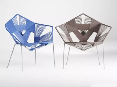 C E C chair designed 3D model