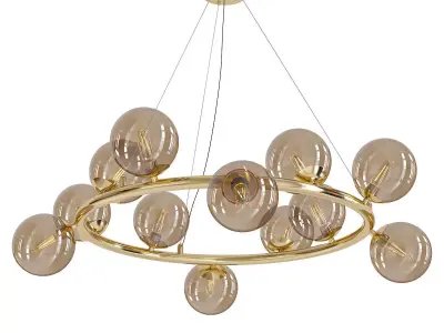 Berries Chandelier Amber D90 3D model