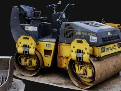 Roadworks Construction Scenery Props 3D Model Pack