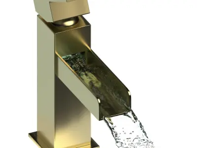 Modern single handle faucet 3D model