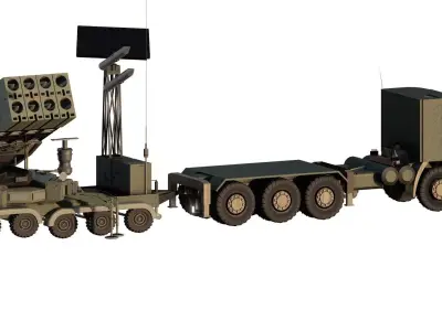MIDDLE RANGE ROCKET LAUNCH SYSTEM 3D model