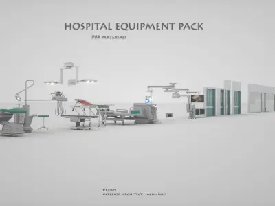 HOSPITAL EQUIPMENT PACK 3D model