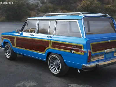  Vintage Family Station Wagon Blue 