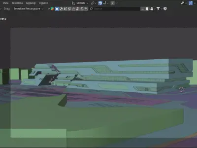 Pierres vives Montpellier Zaha Hadid 3D model