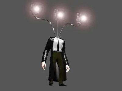 skibidi toilet spotlight man 3D model