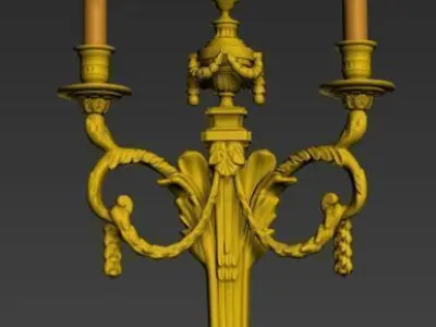 vintage wall lamp 11 Low-poly 3D model