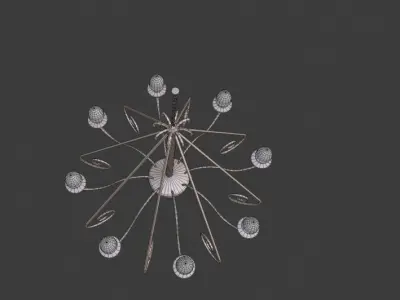 Antique Chandelier Low Poly Low-poly 3D model