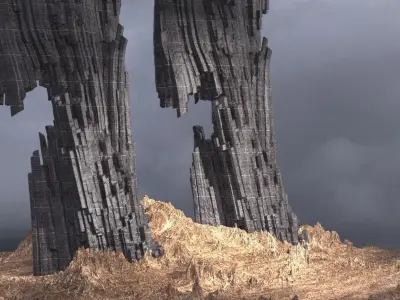 Desert Arrakis spice  Monoliths 3D model