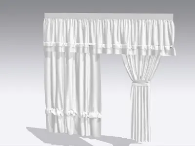 Curtain Low-poly 3D model