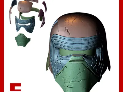 Star Wars Kylo Ren Helmet Cosplay 3D print model