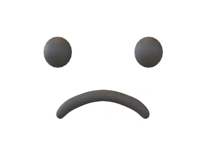 Sad Emoji v1 001 Low-poly 3D model