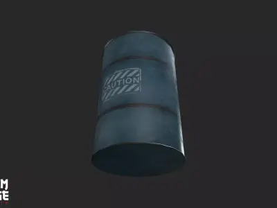 Oil Barrel Low-poly 3D model 25