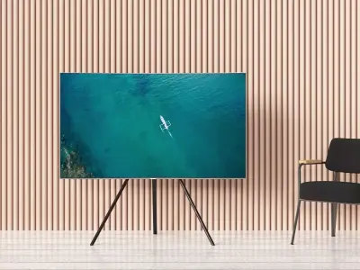 55 QLED TV with Studio Stand Free 3D model