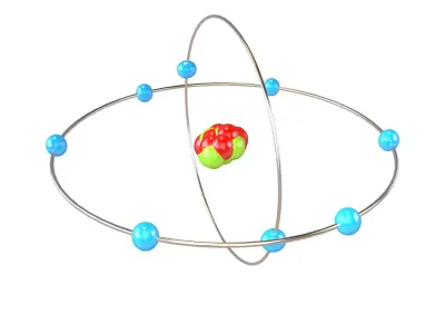 Oxygen Chemical Element v2 002 Low-poly 3D model
