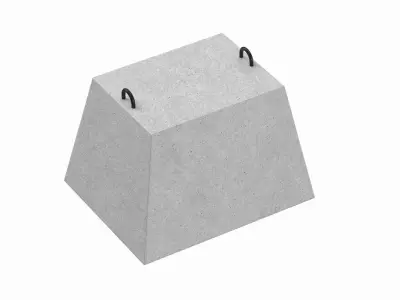 Concrete Block 3D model get