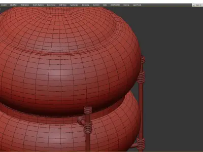 Adams Table Lamp Low-poly 3D model