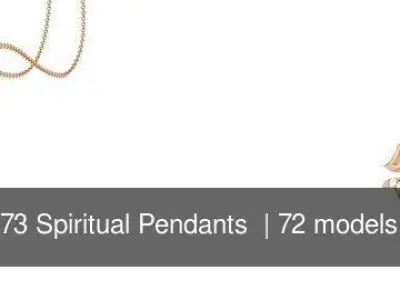 72 Spiritual Pendants  3D Model Pack