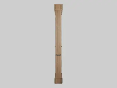 Wooden door Model Low-poly 3D model