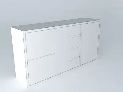 Chest of Drawers Shelf Cabinet DOORS HKOM4SFS 9 17 BRW MilanoOak 3D model