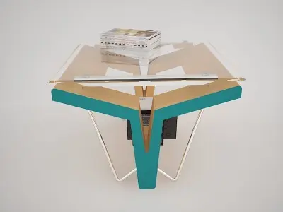 modern glass coffe table 3D model