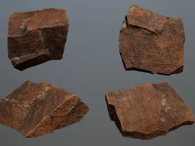 Rock Set 8 Low-poly 3D model