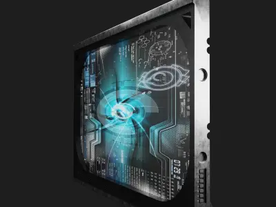 Sci-Fi Monitor 3D model 3D model