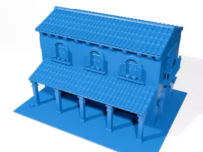 Mexican Hacienda House 3D print model
