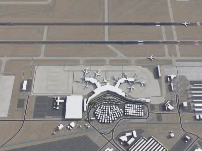 Tucson - Airport - TUS Low-poly 3D model