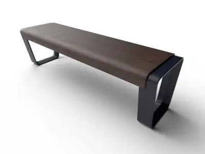 Bench  M12 Low-poly 3D model