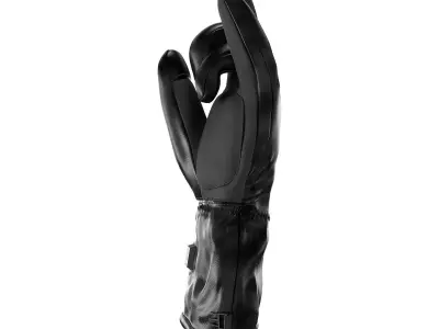 realistic glove leather Low-poly 3D model