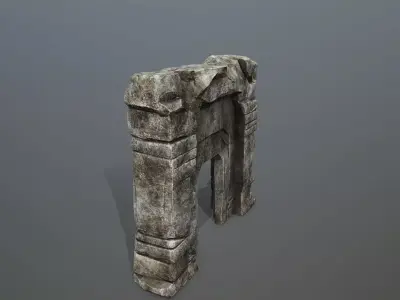 old gate Low-poly 3D model shop