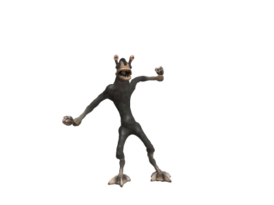 Pop-eyed-alien creature from star wars force awakens Low-poly 3D model