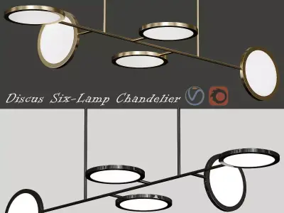 Discus table with two wheels 3D model