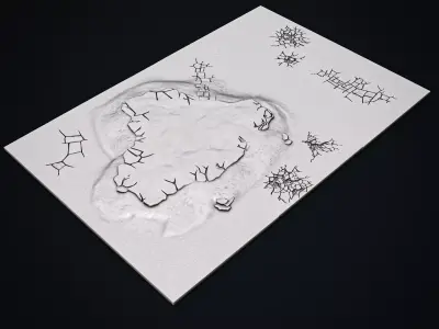 Modular Sci Fi Battle Board  Realm Style Gameboard 6 Tiles 3D print model