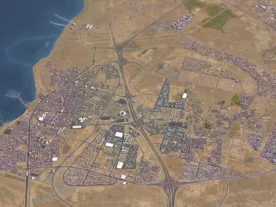 Al Wakrah - City 3D Model Low-poly 3D model