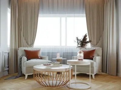 Simple Bedroom  Interior 2 3D model