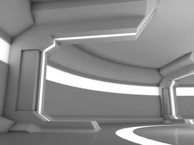 Sci Fi Interior 3D model 39