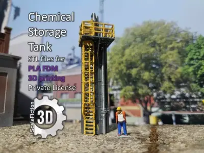 Chemical Storage Tank - H0 Scale 3D print model