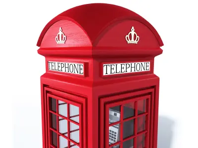 London phone booth 3D model
