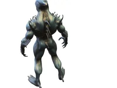 Xenomorph Brute Alien Creature  Low-poly 3D model